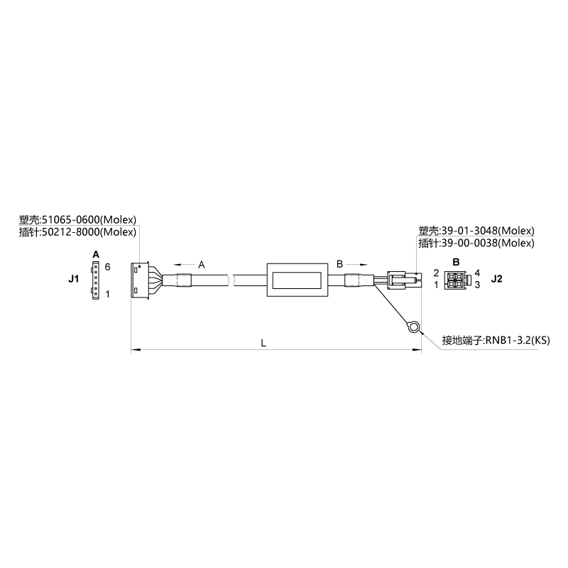 2109-100-1-闭环步进产品配套线束 2109-100-1-闭环步进产品配套线束