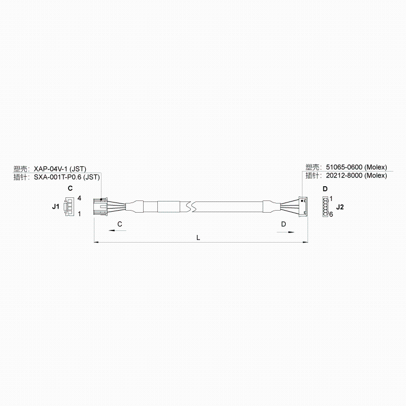 2142-0100-C05-1-闭环步进产品配套线束 2142-0100-C05-1-闭环步进产品配套线束