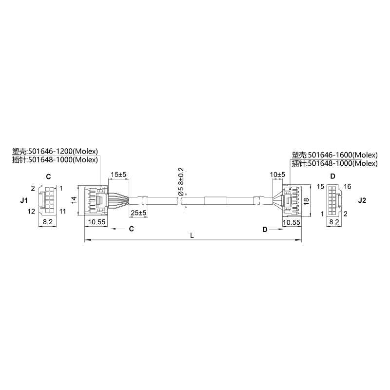 2164-0300-1-闭环步进产品配套线束 2164-0300-1-闭环步进产品配套线束