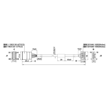 2159-1000-C05-1-闭环步进产品配套线束 2159-1000-C05-1-闭环步进产品配套线束