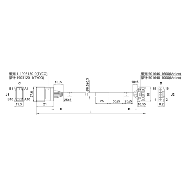 2165-0300-C05-1-闭环步进产品配套线束 2165-0300-C05-1-闭环步进产品配套线束